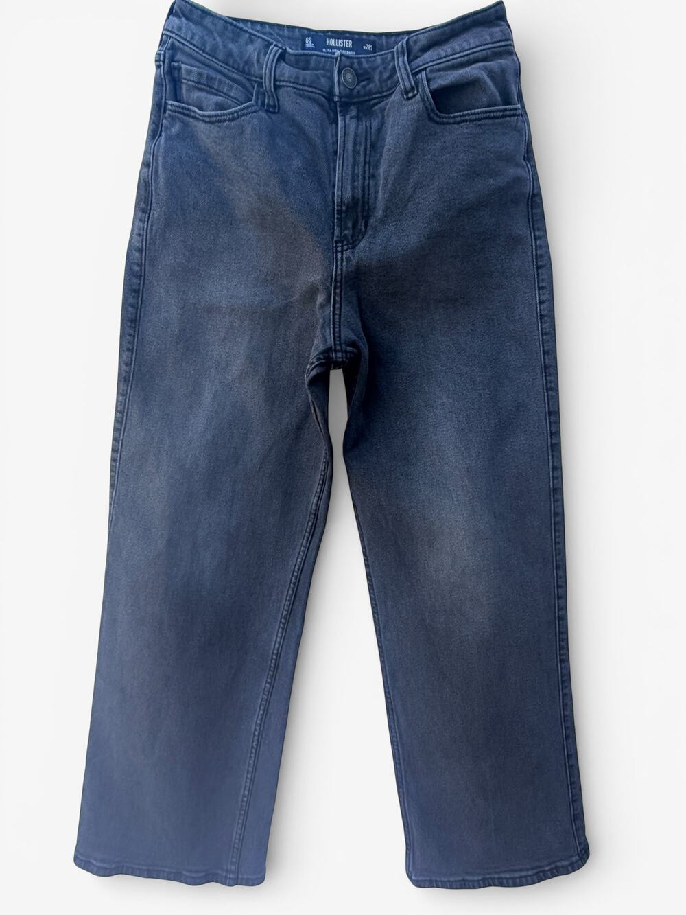 Hollister Black Ultra High Rise Baggy Jeans W28S Blue